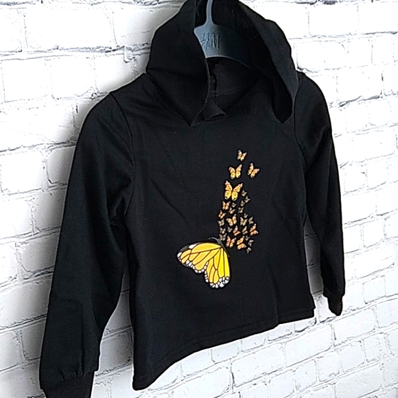 Other - Girls Butterfly Print Hoodie